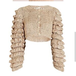 COPY - LOVESHACKFANCY Junice cropped cardigan new with tags